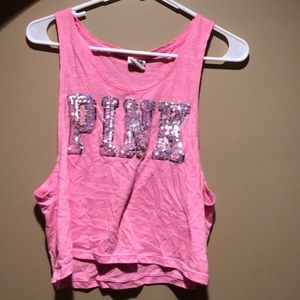 VS Pink cropped tank